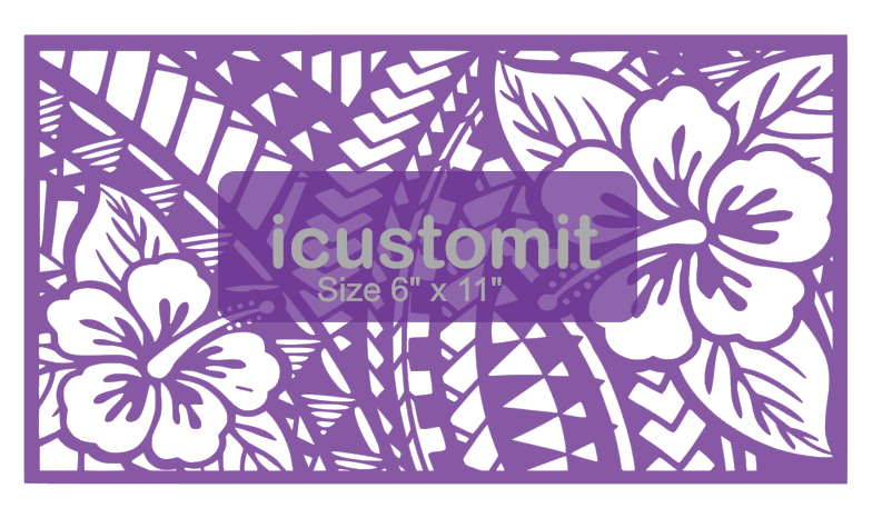 Polynesian Cake Stencil #1