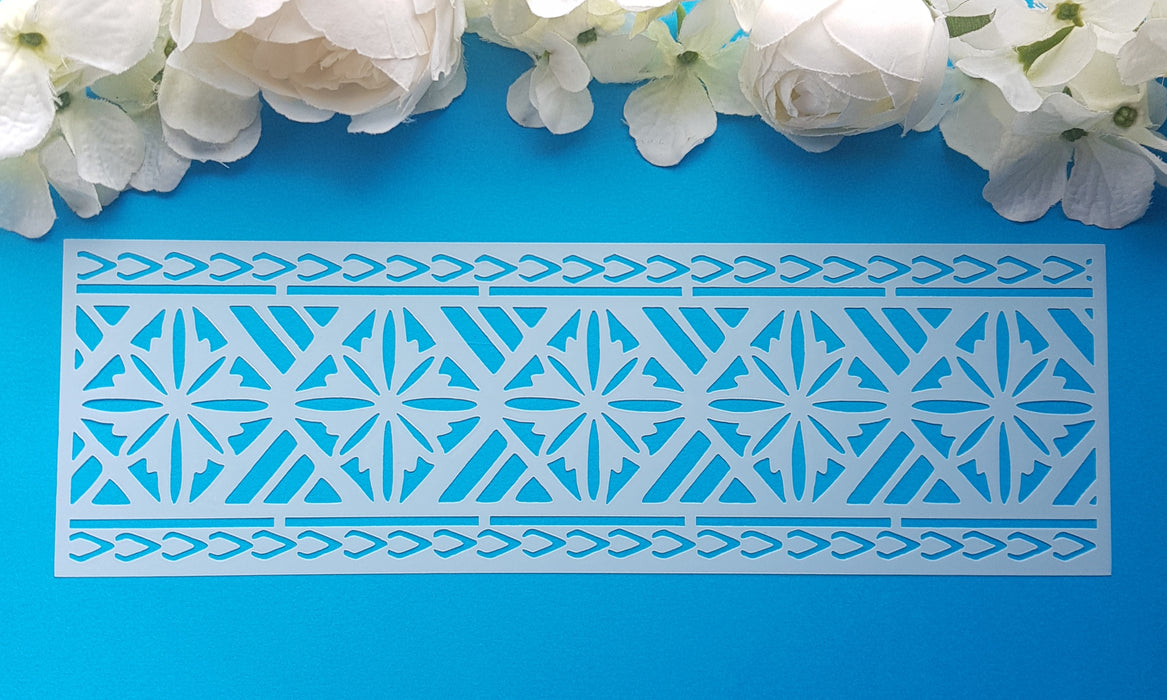 Polynesian Cake Stencil Border#1