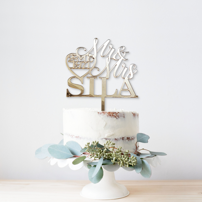 Wedding Acrylic Cake Topper #16