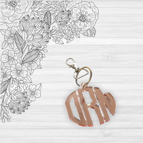 Personalized Monogram Key Ring