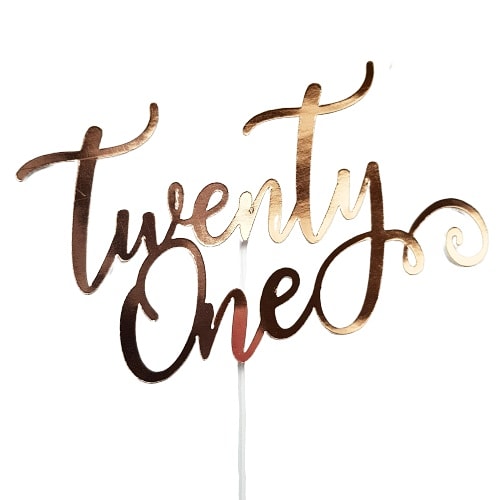 Twenty One Cake Topper