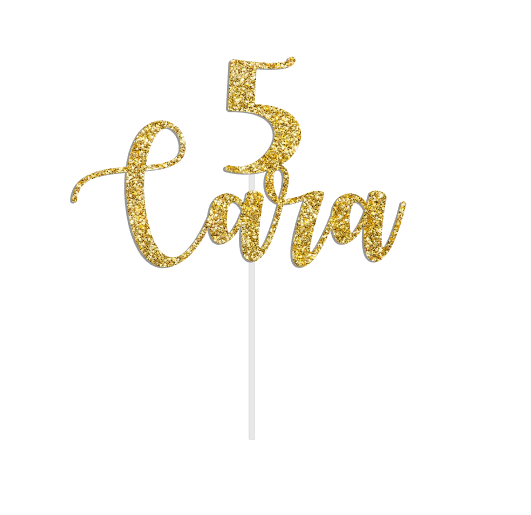 Customize Age and Name Cake Topper