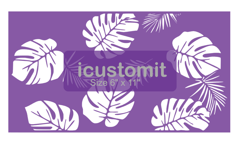 Leaves and Floral Cake Stencil #5