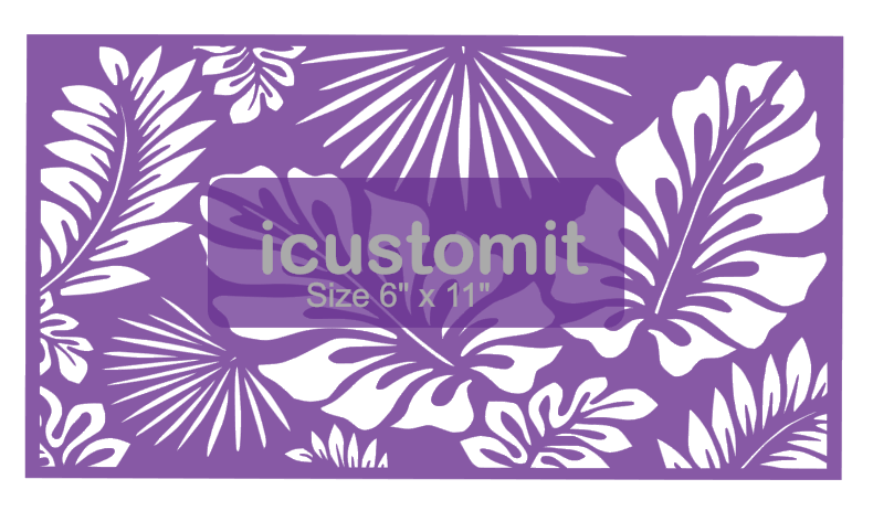 Leaves and Floral Cake Stencil #2