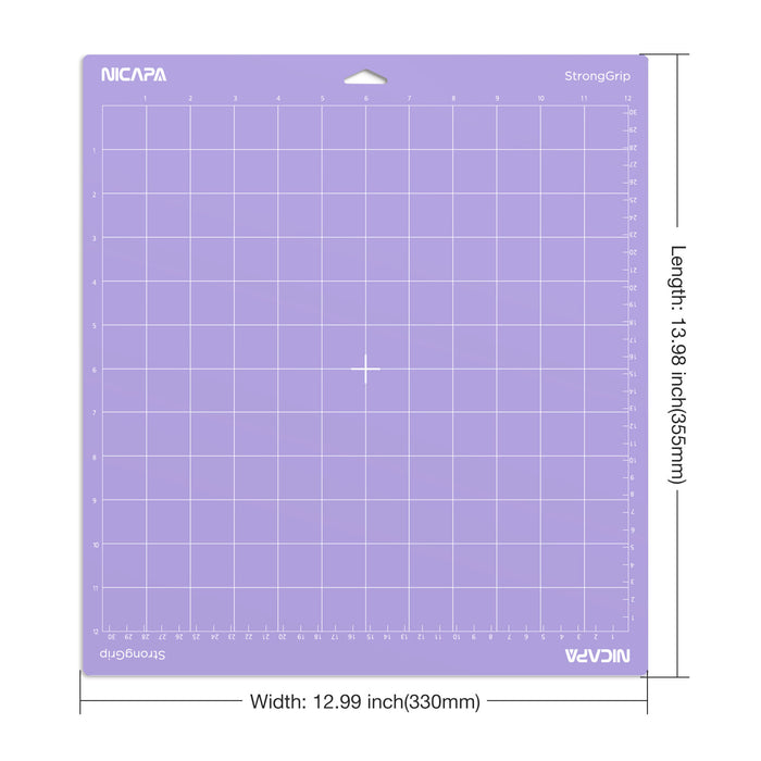NICAPA Purple Strong Grip Cutting Mat 12"X12"