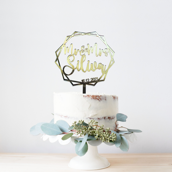 Wedding Acrylic Cake Topper #10