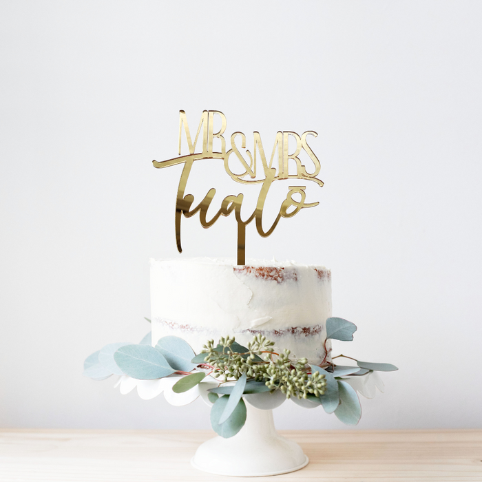 Wedding Acrylic Cake Topper #8