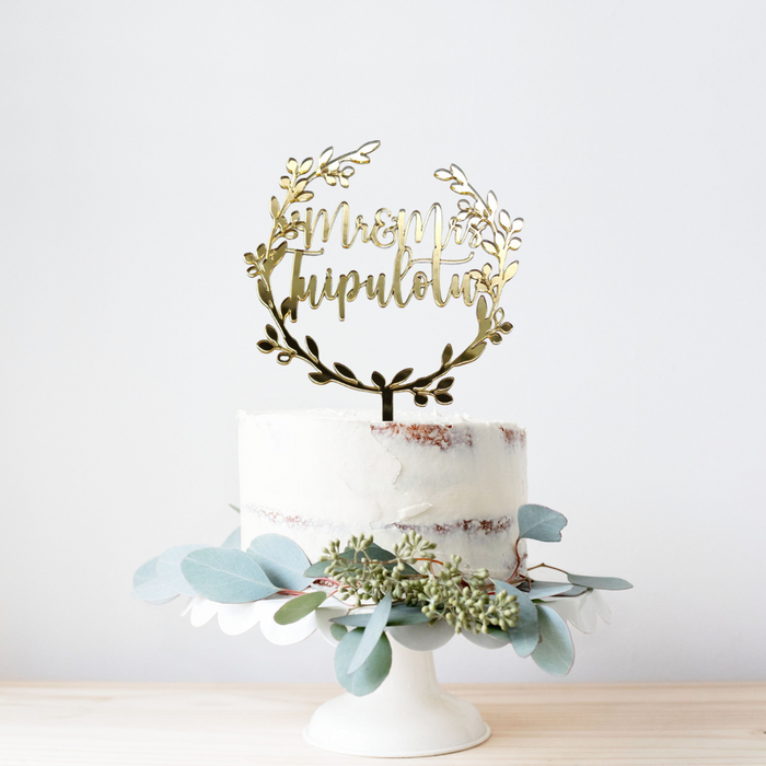 Wedding Acrylic Cake Topper #12