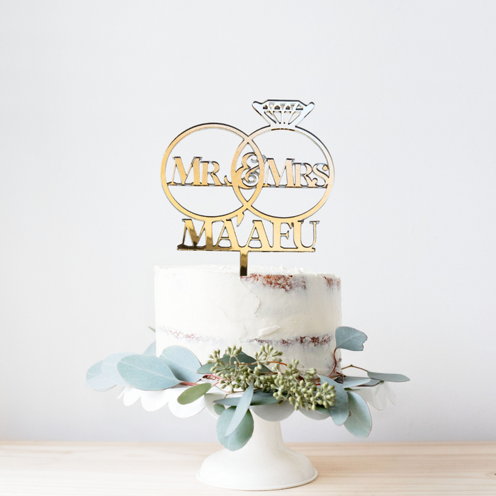 Wedding Acrylic Cake Topper #11