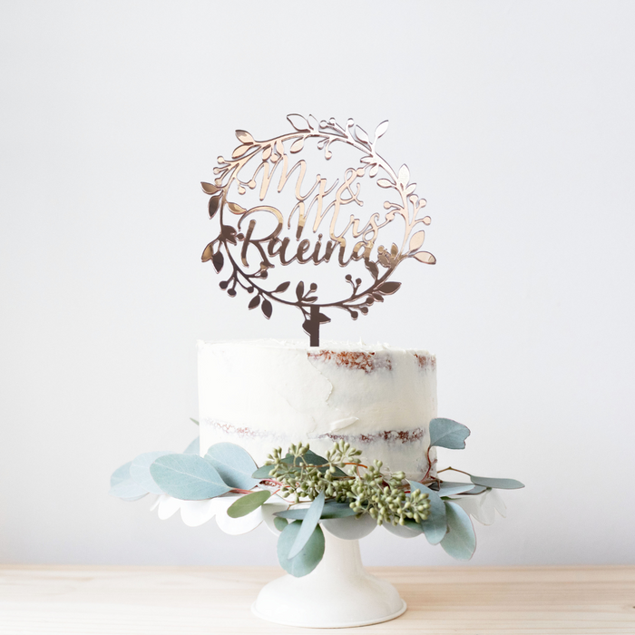 Wedding Acrylic Cake Topper #14
