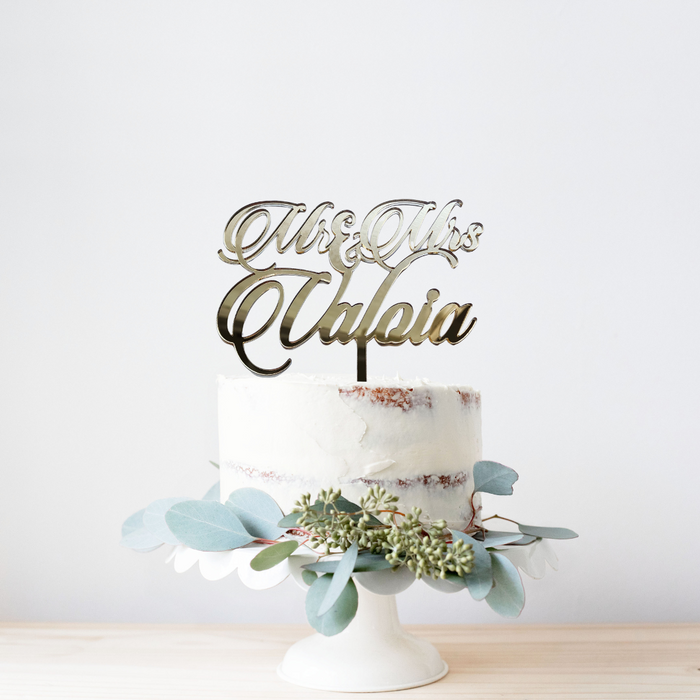 Wedding Acrylic Cake Topper #15