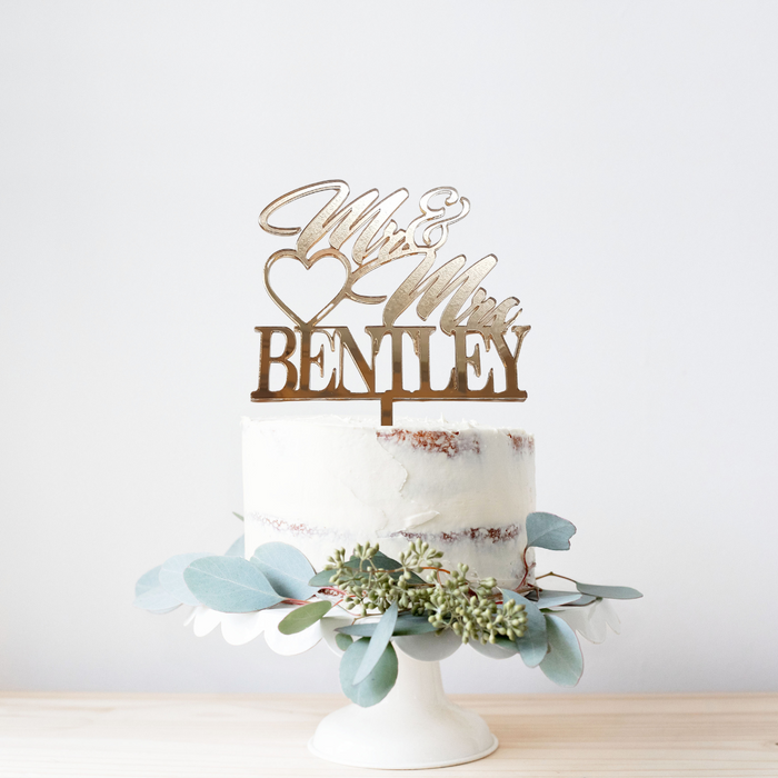 Wedding Acrylic Cake Topper #3