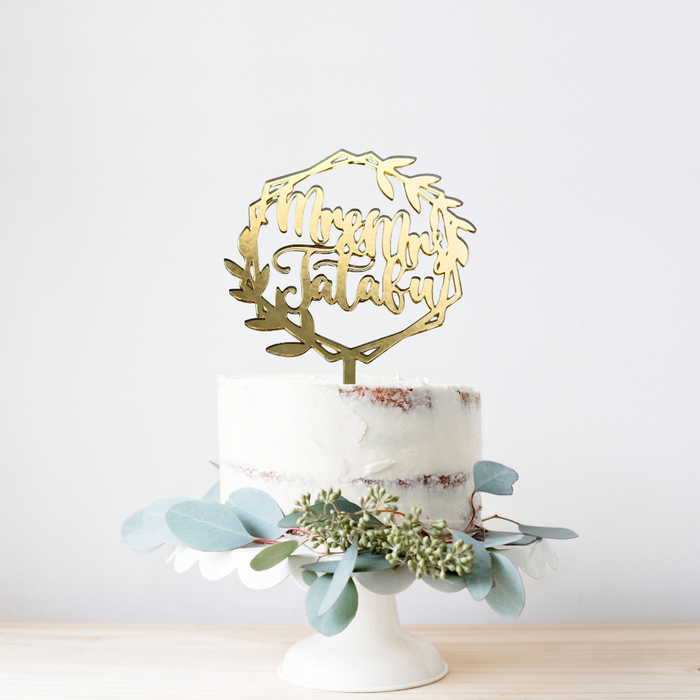 Wedding Acrylic Cake Topper #5