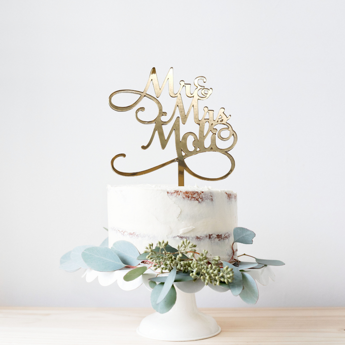 Wedding Acrylic Cake Topper #6