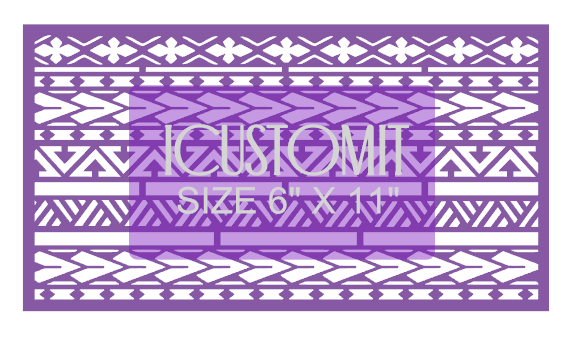 Polynesian Cake Stencil #83