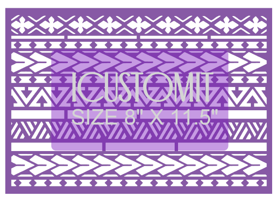 Polynesian Cake Stencil #83