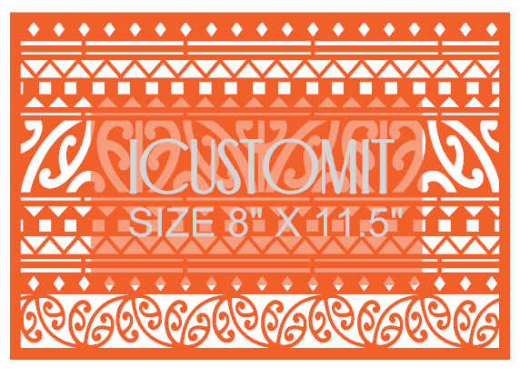 Maori Cake Stencil #1