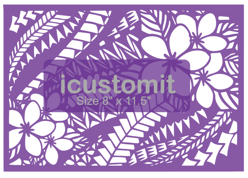 Polynesian Cake Stencil #11