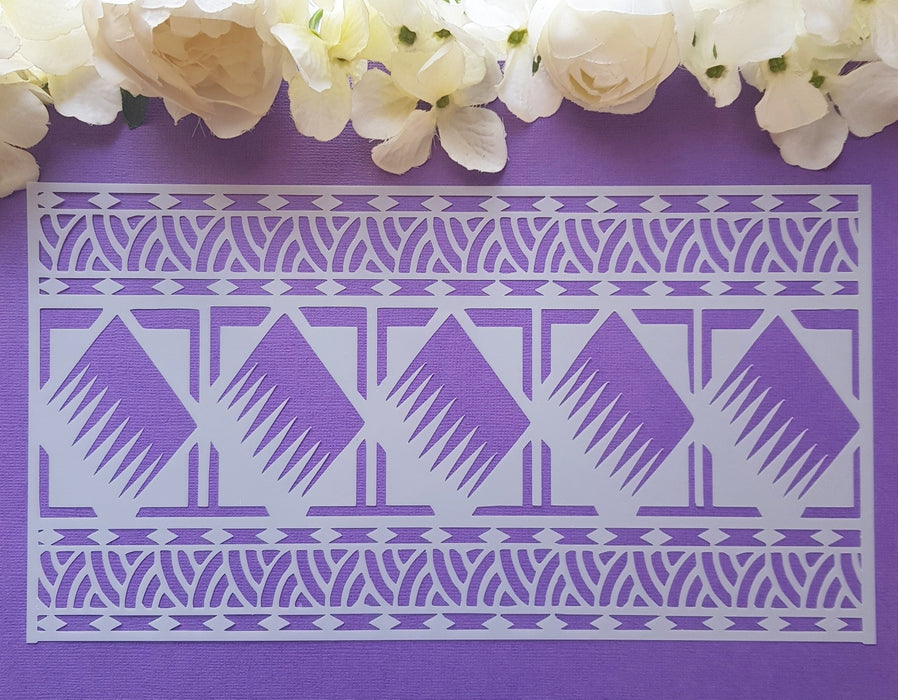 Polynesian Cake Stencil #28