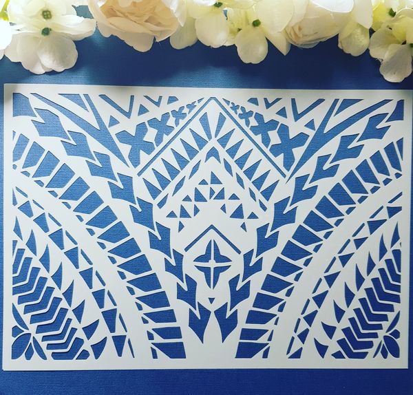 Polynesian Cake Stencil #19