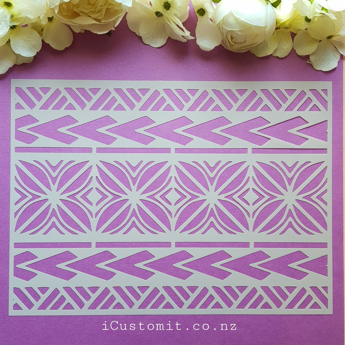 Polynesian Cake Stencil #18