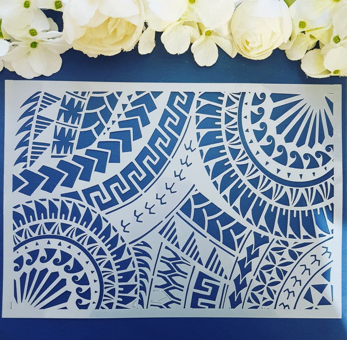 Polynesian Cake Stencil #20