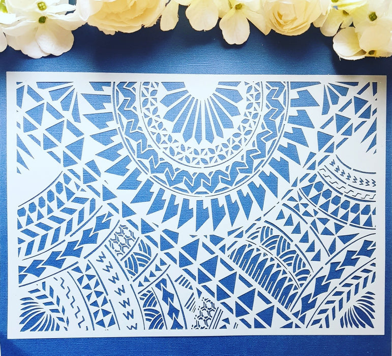 Polynesian Cake Stencil #5