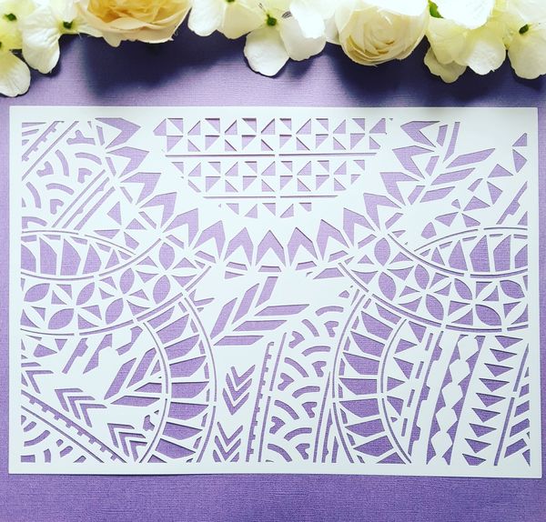 Polynesian Cake Stencil #14