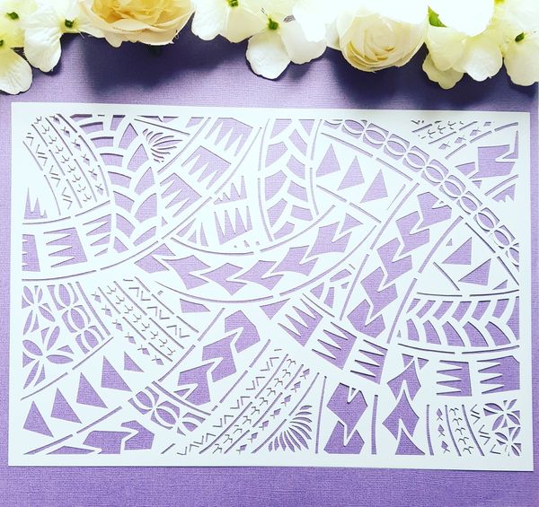 Polynesian Cake Stencil #15