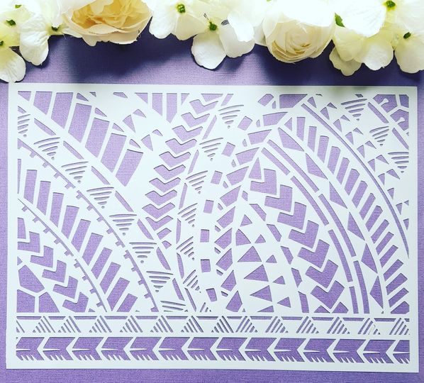 Polynesian Cake Stencil #13