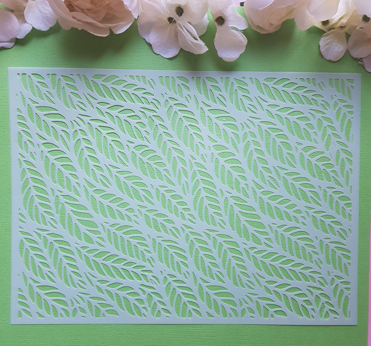 Leaves and Floral Cake Stencil #3
