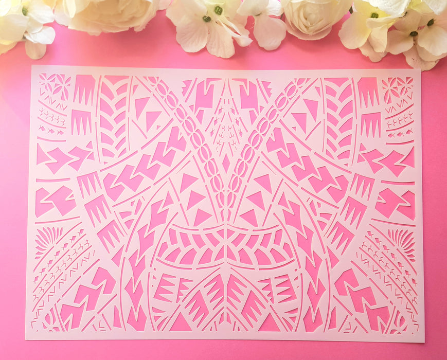 Polynesian Cake Stencil #30