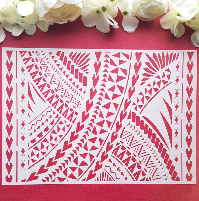 Polynesian Cake Stencil #47