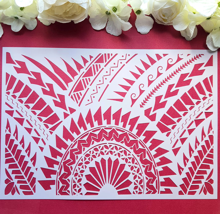 Polynesian Cake Stencil #48