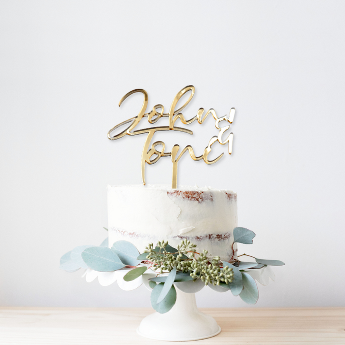Wedding Acrylic Cake Topper #16