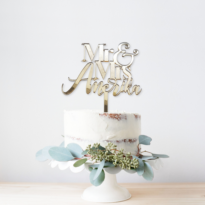 Wedding Acrylic Cake Topper #1