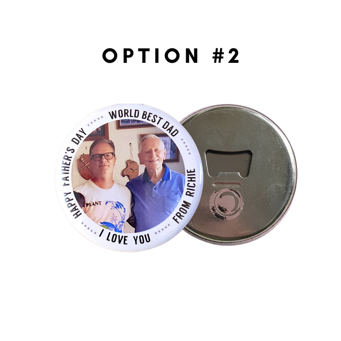 Father's Day Personalized Bottle Opener Fridge Magnet