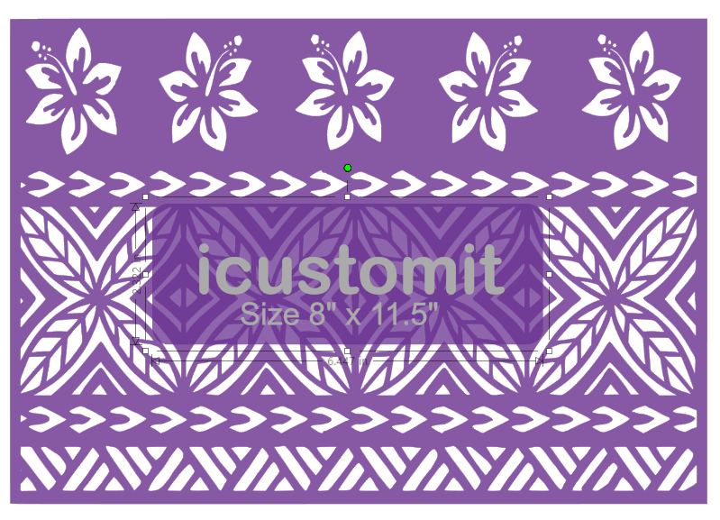 Polynesian Cake Stencil #3