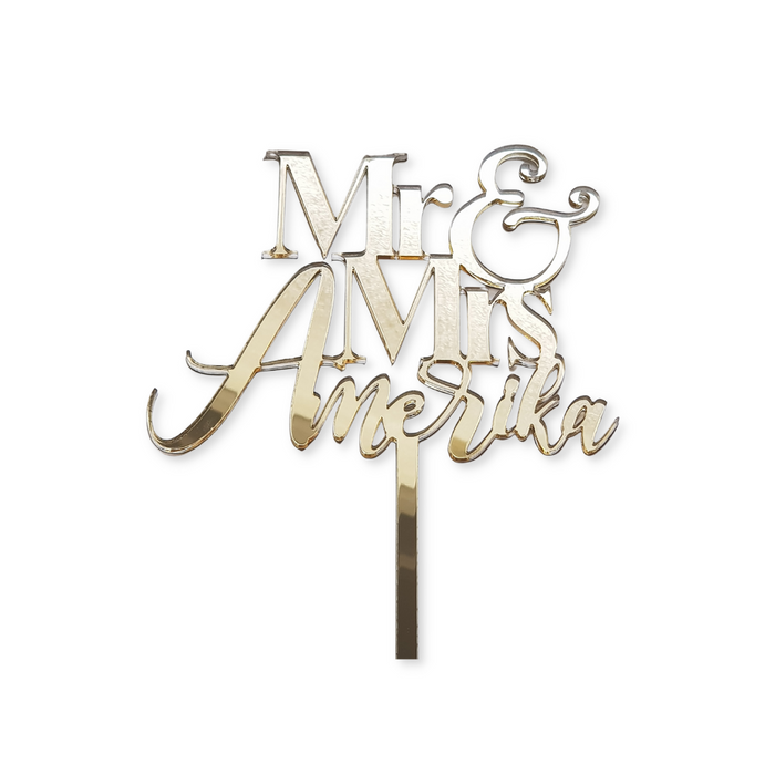 Wedding Acrylic Cake Topper #1