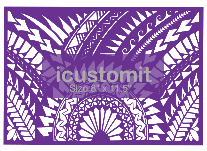 Polynesian Cake Stencil #48