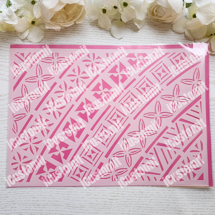 Polynesian Cake Stencil #51