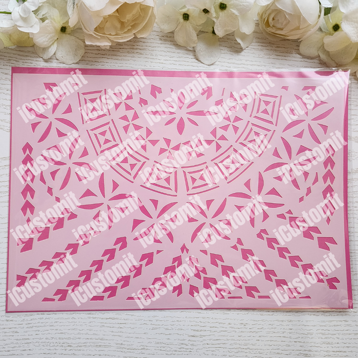 Polynesian Cake Stencil #53