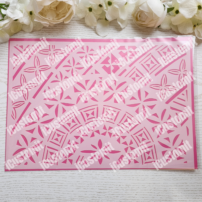 Polynesian Cake Stencil #60