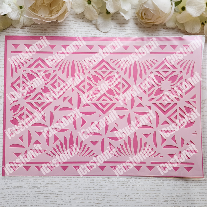 Polynesian Cake Stencil #70