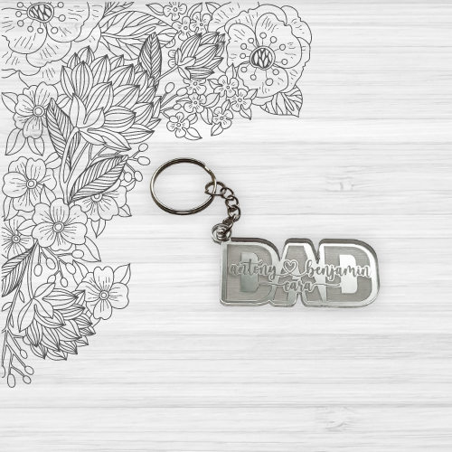 Personalized DAD Key Ring