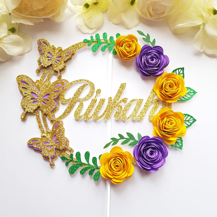 Personalized Layer 3D  Butterfly Cake Topper