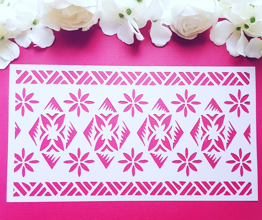 Polynesian Cake Stencil #34