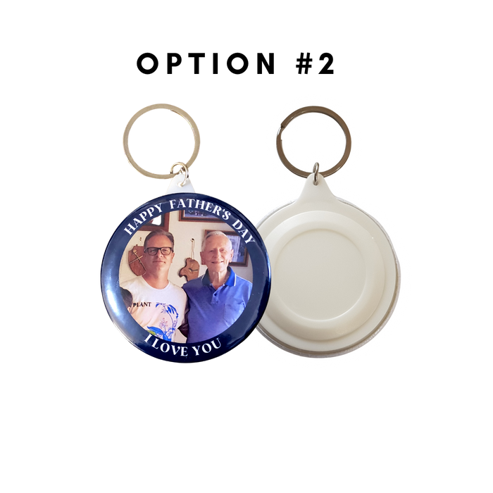 Father's Day Personalized Button Keychain