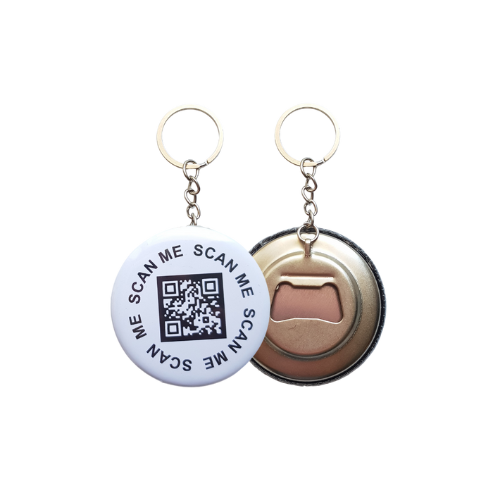 Personalized Button Bottle Opener Keychain